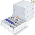 4 Pack Trading Card Storage Box - 5 Rows, Cardboard Storage Box holds 1100+ Top Loaders, Graded Card Holder Organizer Case fits PSA/HGA Slabs by ULTRGEE