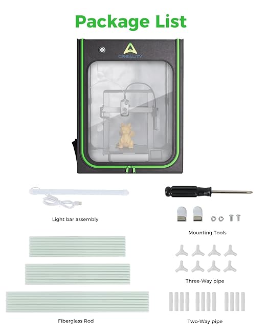 Creality 3D Printer Enclosure with LED Lighting, Constant Temperature Fireproof Dustproof Protective Cover, 700*750*900mm 3D Printer Cover for CR-10 Smart Pro/CR-10 Pro/Ender 3 S1 Plus/Ender 5 Plus - Image 8
