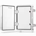 QILIPSU Waterproof Junction Box IP67 Outdoor Plastic Electrical Project Enclosure Weatherproof with Inner Door, Mounting Plate, Wall Brackets, Hinged Clear Cover 11.8"x7.9"x6.7" CC-D by QILIPSU