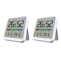 Temtop Indoor Thermometer Hygrometer, Precision Digital Temp/Humidity Monitor with Magnet & 3M Sticker, Date & Time, Wall/Magnet/Stand Mount, for Home, Office, Nursery, T1-SE 2 Pack by Temtop