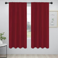 Easy-Going Rod Pocket Blackout Curtains for Bedroom, Room Darkening Window Curtains for Living Room, Thermal Insulated Noise Reduction Solid Window Drapes, 2 Panels(42x72 in, Christmas Red) by Easy-Going