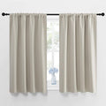 NICETOWN Blackout Curtains for Living Curtains, Room Darkening Window Curtain Panels, Easy-Care Solid Thermal Insulated Draperies/Drapes for Daughter Room (Natural, 2 Panels, 42 by 45) by NICETOWN