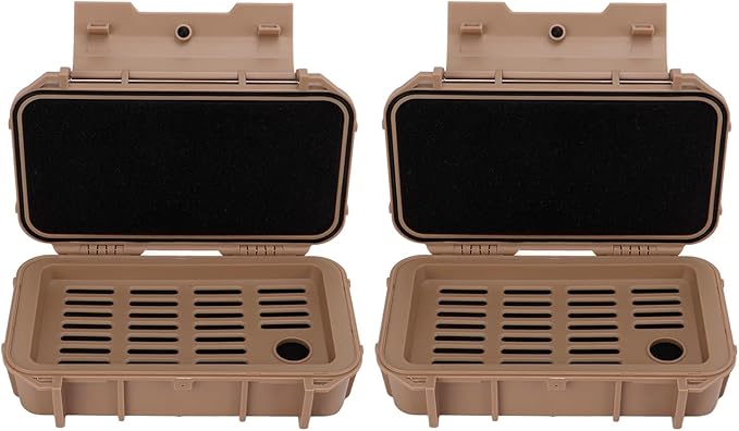 Hapivida Waterproof Dry Box Protective Case, 2Pcs Outdoor Waterproof Shockproof Boxs ABS Plastic Storage Tool Box for Camping, Fishing, Hiking, Water Sports by Hapivida