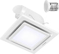 VIVOHOME Bathroom Exhaust Fan with Light, 165CFM Shower Ventilation Exhaust Fan with 6500K LED Light Combo,Ceiling Mount w/ 4" Duct Hose 1.5 Sones Square Fan, Cool White Light by VIVOHOME