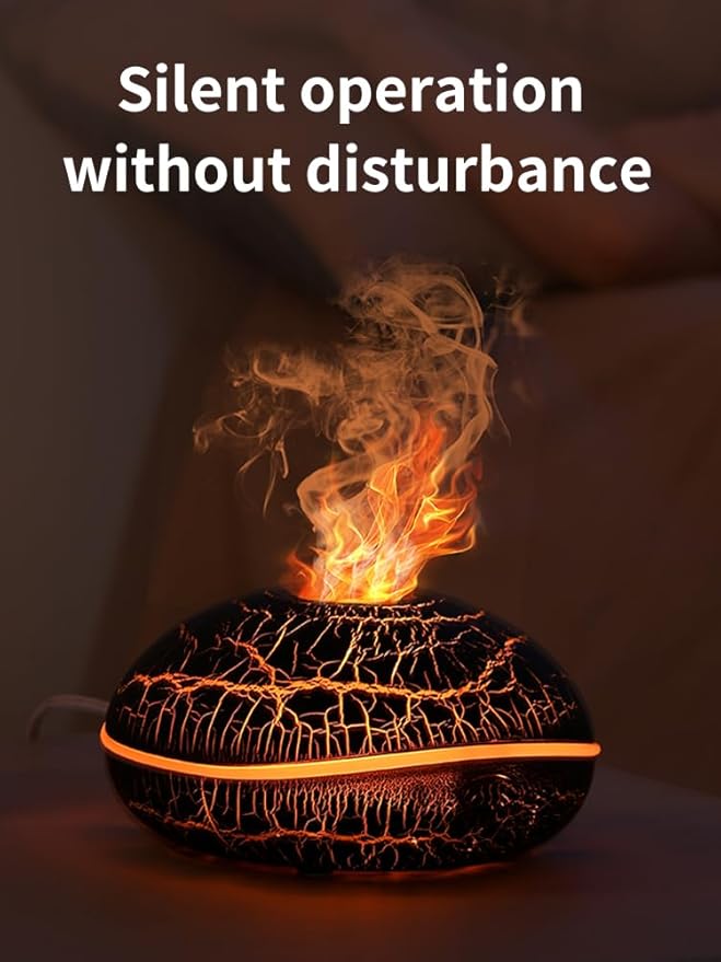 Essential Oil Diffusers Ultrasonic UFO Aromatherapy Diffuser, Ultrasonic Diffuser, Cool Mist Humidifier, 7 Colors LED Lights Changing for Home, Office, Spa 200ml (Crack) - Image 7