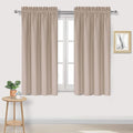 DWCN Blackout Curtains for Living Room Thermal Insulated, Energy Saving & Noise Reducing Bedroom Curtains, Camel, W 38x L 45 Inch, Set of 2 Rod Pocket Curtain Panels by DWCN