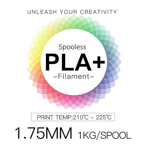 Inland V2 PLA PRO (PLA+) 3D Printer Filament Refill, 1.75mm Spooless Filament, Dimensional Accuracy +/- 0.03mm, 1KG (2.2lbs) Black Refill for Inland Reusable Spools, Bambu Lab Compatible - Image 5