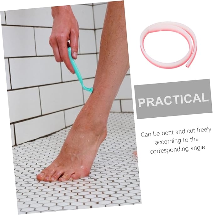 NUOBESTY 1pc Bendable Water Retaining Strip for Bathroom Flexible Wet Dry Separation Strip for Shower Toilet and Sink Areas Easy to Install Practical - Image 3