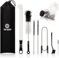 Yimi Hookah® Cleaning Kit | Flexible Drain Brush | V Shape Angled Brush | Test Tube Brushes and Micro Brush | Decanter Cleaning Beads | Flexible Bottle Scourer| Hookah Shisha Brush Set. by YIMI+HOOKAH
