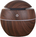 Wood Grain Humidifier, Portable Mini Humidifier Compact Portable 5V 2W USB Aroma Diffuser Quiet Essential Oil Diffuser for Bedrooms Living Rooms Office Car by CHEOTIME