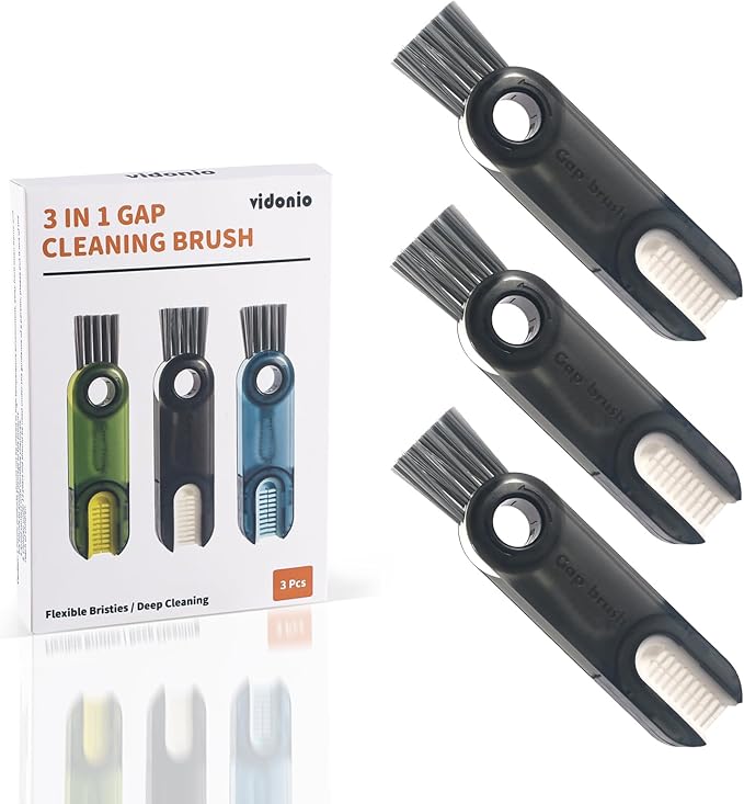 3 in 1 Cup Lid Gap Cleaning Brush Set, Multifunctional Insulation Bottle Cleaning Tools, Mutipurpose Tiny Silicone Cup Holder Cleaner, Home Kitchen Cleaning Tools by VIDONIO