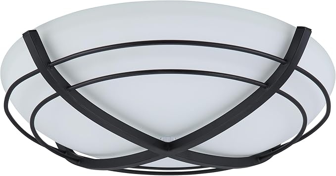 Good Housekeeping Kingsley (81031) Decorative 90 CFM 2.5 Sones Bathroom Ventilation Exhaust Fan with Lighting (Matte Black) by GoodHousekeeping