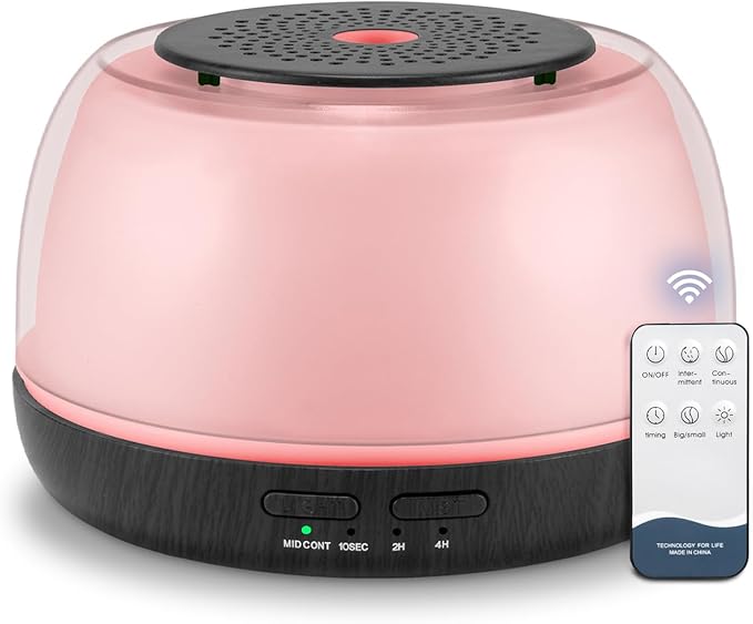 300ML Essential Oil Diffuser - 8-Hour Aromatherapy with Remote Control, 7-Color LED Lights, 4 Timer Settings for Home by Marchred
