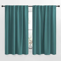 NICETOWN Bedroom Curtains Blackout Panels - (Sea Teal) 52 inches x 63 inches, Double Panels, Thermal Insulated Rod Pocket/Back Tab Blackout Curtains for Dining Room Window by NICETOWN