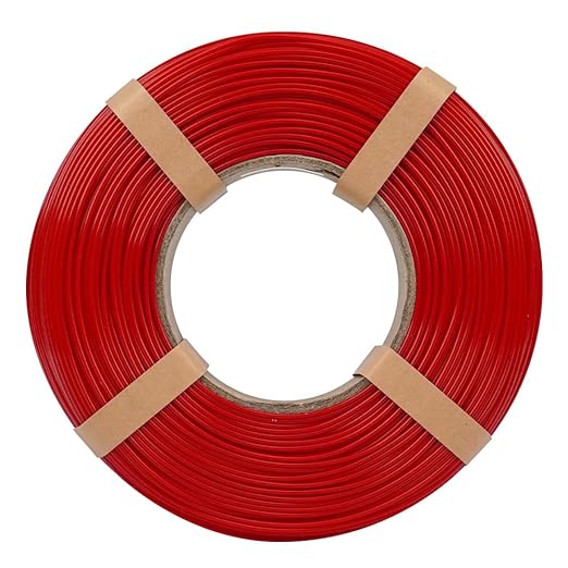 Inland V2 PLA PRO (PLA+) 3D Printer Filament Refill, 1.75mm Spooless Filament, Dimensional Accuracy +/- 0.03mm, 1KG (2.2lbs) True Red Refill for Inland Reusable Spools, Bambu Lab Compatible - Image 2