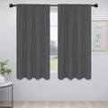 Easy-Going Rod Pocket Blackout Curtains for Bedroom, Room Darkening Window Curtains for Living Room, Thermal Insulated Noise Reduction Solid Window Drapes, 2 Panels(42x63 in, Gray) by Easy-Going