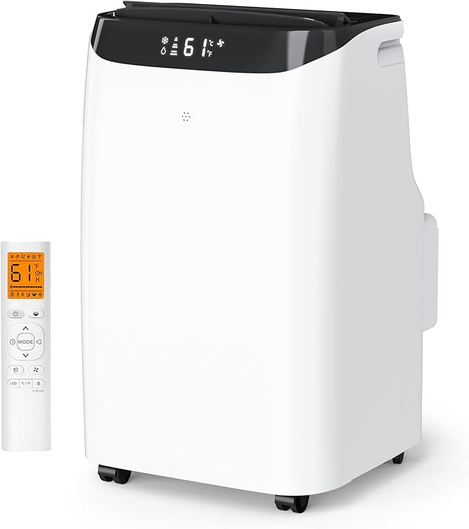 12000 BTU Portable Air Conditioners Cools Up to 500 Sq.Ft, Portable AC Unit with Cool, Dry, Fan Modes, Standing AC Unit with Remote Control and Installation Kit by Tanoxo