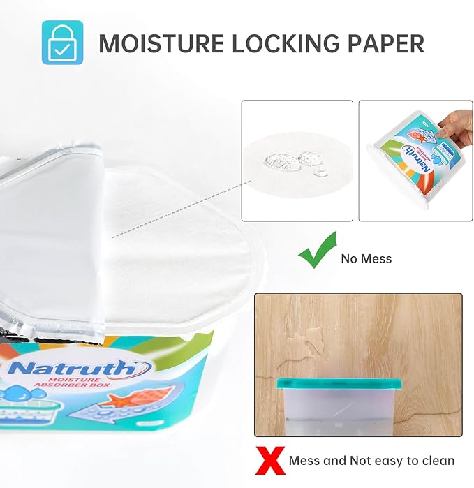 NATRUTH Moisture Absorbers 6 pack, 12.5Oz Portable Humidity Absorber Boxes for Your Bathroom, Closet & Car, Dehumidifier with Ocean Fragrance - Image 4