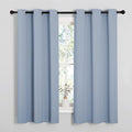 NICETOWN Vintage Blue Blackout Curtains 45 inches Length for Cafe, 2 Panels, 34" Wide, Thermal Insulated Decoration Drapes for Small Window by NICETOWN
