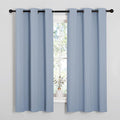 NICETOWN Bedroom Blackout Curtains for Windows, Vintage Blue Window Treatment Drapes, Home Fashion Thermal Insulated Blackout Curtain Panels for Bedroom (1 Pair, 42 inches Wide by 63 inches Long) by NICETOWN