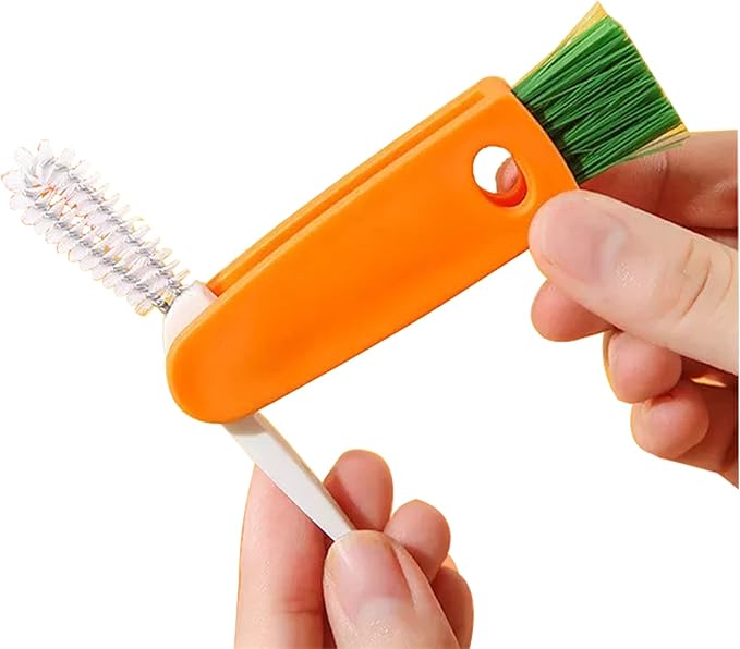 3 in 1 Multifunctional Mini Cup Glass Cover Cleaning Brush, Bottle Cleaning Brush Set, Multipurpose Bottle Clean Cup Cover Lid Groove Cleaner, Home Kitchen Washing Tool by MXHHR