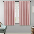 H.VERSAILTEX Blackout Curtains Thermal Insulated Window Treatment Panels Room Darkening Blackout Drapes for Living Room Back Tab/Rod Pocket Bedroom Draperies (2 Panels, Baby Pink, 52 x 63 Inch) by HVERSAILTEX