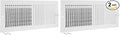 EZ-FLO 16 x 6 Inch (Duct Opening) White Air Vent Cover for Wall or Ceiling, Two-Way Ventilation Register, Solid Steel HVAC Cover, 61663 (Pack of 2) by EZ-FLO