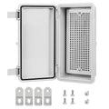 Junction Box ABS Plastic IP65 Waterproof Dustproof Universal Electrical Enclosure Hinged Shell Outdoor and Indoor Usage Project Box, 7.9"x 3.9"x 2.7"(200x100x70mm), Grey by LMioEtool