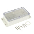 ABS Plastic Junction Box, Dustproof Weatherproof IP65 Electrical Box - Universal Project Enclosure Pale Pale Grey, with PC Transparent/Clear Cover and Fixed Ear 6.2"x3.5"x1.8"(158x90x46mm) by AWCLUB