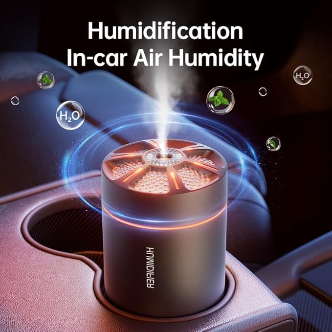 180ml Portable Small Humidifier with Colorful LED Night Light, USB Personal Desktop Humidifier for Car Home Office Travel, Auto Shut-Off, 2 Mist Modes, Super Quiet - Image 5