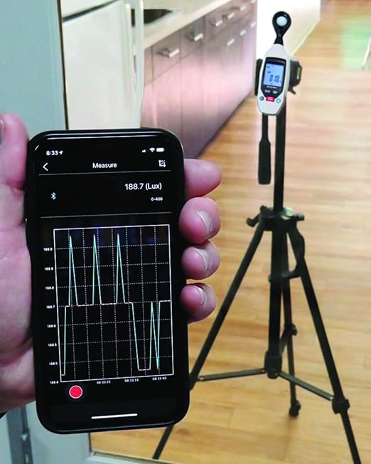 Sper Scientific Decibel Meter 850019 w/Bluetooth, Sound Level Meter 35 to 130 dB, SPL Meter A/C Weighted, Dual Range, Max/Min & Data Hold, Compact Audio Noise Measuring Device, Large Backlit Display - Image 6