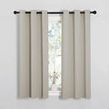 NICETOWN Room Darkening Draperies Window Curtain Panels, Thermal Insulated Grommet Room Darkening Curtains for Bedroom (Natural, 2 Panels, W34 x L54 -inch) by NICETOWN