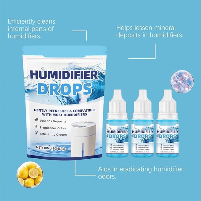 3 Pcs Humidifier Cleaner Drops – Water Treatment for Mineral Buildup & Removal, 30ml Bottles Ethanol-Based Solution for Ultrasonic & Cool Mist Humidifiers, Easy Maintenance & Fresh Air - Image 8