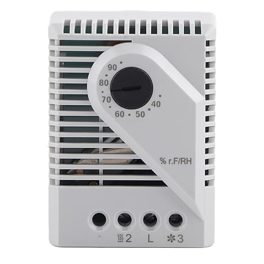 Humidity Controller, MFR012 Mechanical Pre Wired Humidifier Dehumidifier, PC Case Heat Impact Humidistat for Crawl Space Curing Meat Grow Room (MFR012) - Image 3
