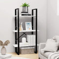 White Medium Storage Shelf 41.3 in Tall Rectangular Bookcase, 11.8 x 23.6 in Open Display Shelves, Matte Engineered Wood Narrow Bookshelf for Living Room, Kitchen, Bedroom by Unknown