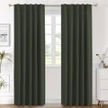 H.VERSAILTEX Blackout Curtains Thermal Insulated Window Treatment Panels Room Darkening Blackout Drapes for Living Room Back Tab/Rod Pocket Bedroom Draperies (2 Panels, Olive, 42 x 84 Inch) by HVERSAILTEX
