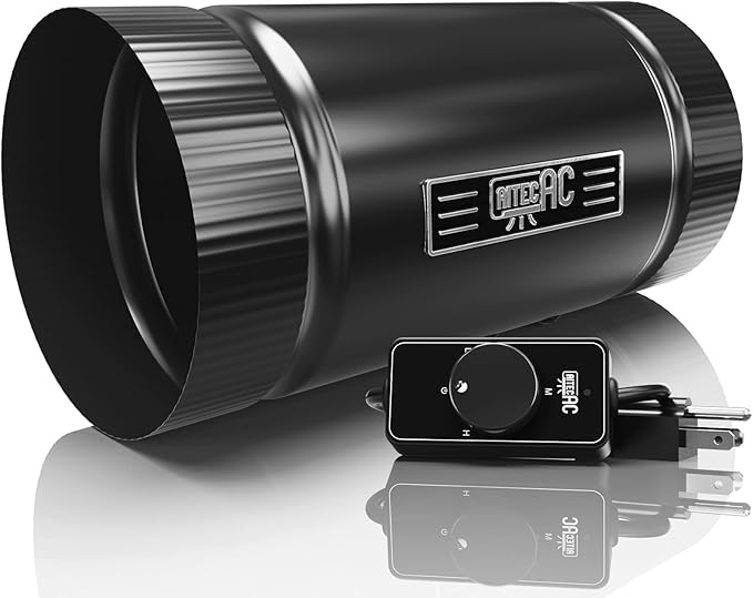 4 Inch Inline Duct Fan with Speed Controller –130 CFM, Ultra-Quiet 48dB, 5W Energy Efficient – for Grow Tents, Hydroponics, Attic, Greenhouse, Ventilation, Exhaust (4in Inline Fan) - Image 9