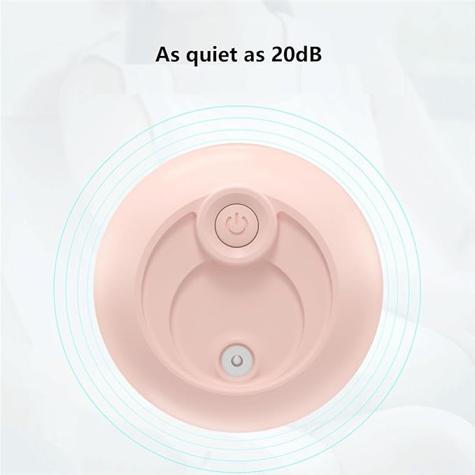 Mini USB Humidifier - Large Capacity, Ultra-Quiet 20dB, 2 Modes (Continuous/Intermittent) with Anti-Dry Burn & Night Light, Nano Mist for Room/Car/Office Desk (<10㎡) (White, 330ml) - Image 4
