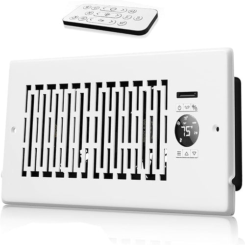 10-Speed Register Booster Fan Fits 4"x10", Smart Vents Thermostat and Remote Control for Home Heating and Cooling by MOTCTQVD