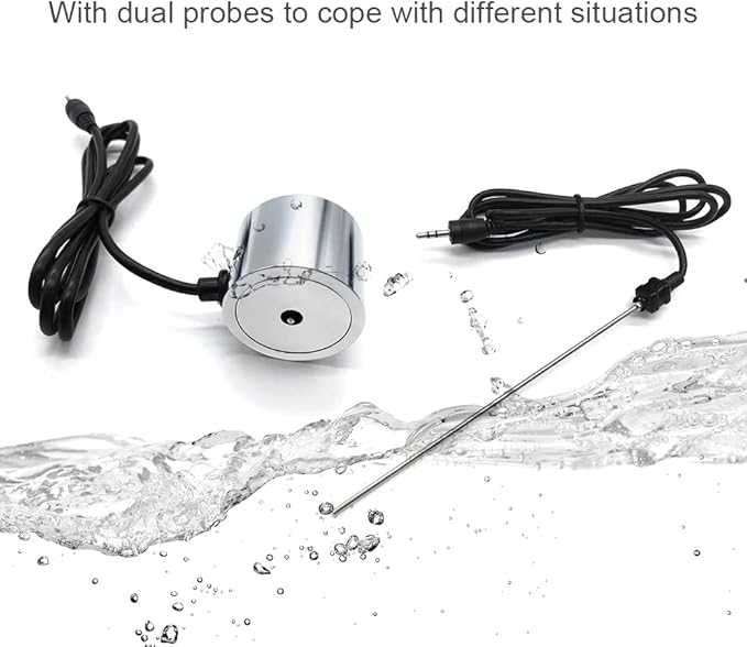 Water Pipe Leakage Detector, Water Leak Detection Tool, Underground Water Pipe Leakage Monitor Tester Kit with Dual Probes Earphone, High Sensitivity Water Pipeline Locator Accessory Kit - Image 2