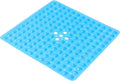 Anti-Slip Bathtub Shower mat, 20.8×20.8（Approximately 53×53cm） inch Soft Oversized Machine Washable Non-Slip Bathtub mat with Drainage Holes, Bathroom Floor Suction Cup.（1-Clear Blue） by ERASILKEN-X