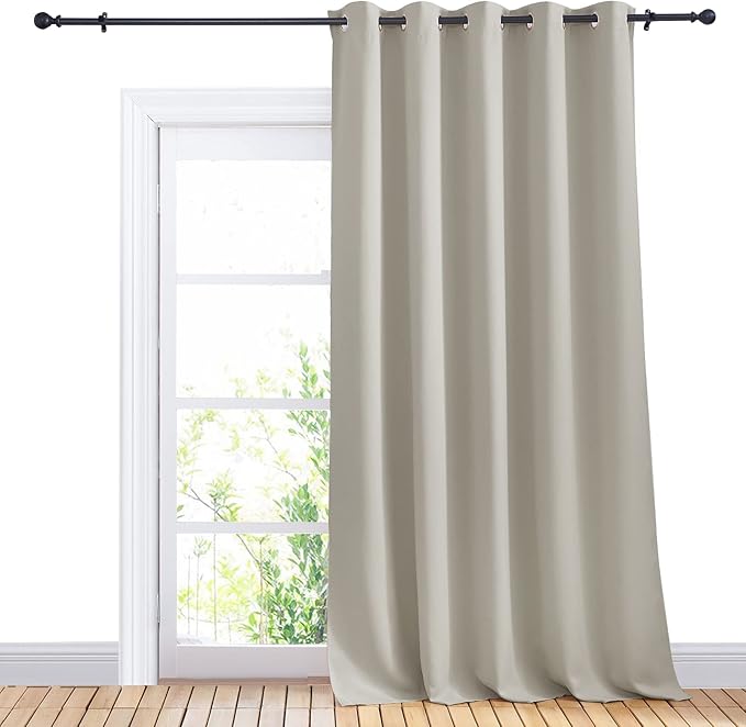 NICETOWN Window Blackout Curtain Panel for Living Room, Natural, 1 Panel, 70 x 95 inch, Thermal Insulated Blackout Drape/Drapery for Loft, Guestroom - Image 2