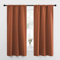 NICETOWN Blackout Curtains and Drapes - Thermal Insulated Solid Rod Pocket Blackout Draperies/Panels (Burnt Orange, 1 Pair, 34 by 63 inches) by NICETOWN