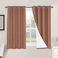 H.VERSAILTEX 100% Blackout Curtains for Bedroom Thermal Insulated Linen Textured Curtains Heat and Full Light Blocking Drapes Living Room Curtains 2 Panel Sets, Washed Spice, 52x54 Inch by HVERSAILTEX
