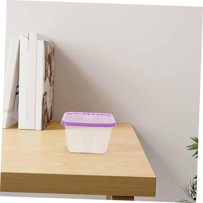 Happyyami 4Pcs Reusable Moisture Absorber Box Large Capacity Plastic Holder for Humidity Control in Wardrobe Cabinet Shoe Storage Versatile Indoor Use Sustainable - Image 6