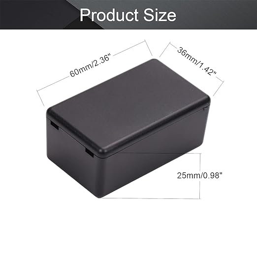 Fielect 5pcs Electronic Junction Box ABS Plastic Junction Project Box Enclosure Circuit Board Small Box 4.29 x 2.52 x 1.42 inch Black - Image 2