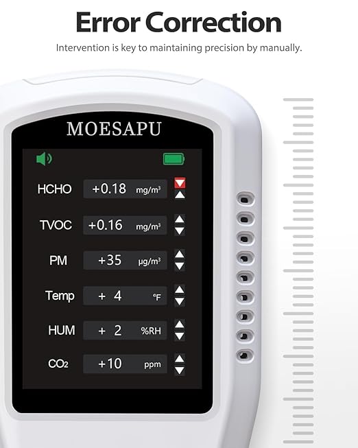 9-in-1 Air Quality Monitor, HCHO TVOC CO2 PM10 PM2.5 PM1.0 Detector, Formaldehyde Alarm, Particulate Matter Tester, Carbon Dioxide Meter, AQI with Temperature Humidity Reader in Home - Image 8