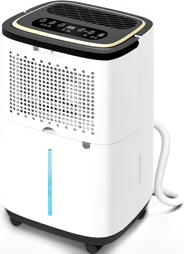 3000 Sq. Ft. Dehumidifier for Basement, 30 Pint Quiet Dehumidifiers for Home with Drain Hose, Smart Humidity Control, 24H Timer & Child Lock, Ideal for Large Rooms, Bathroom, Bedroom, Garage by Nexaro