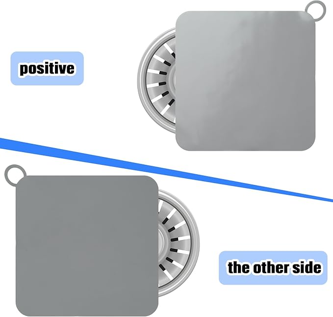 Yinkin 6 Pcs Drain Covers to Keep Bugs Out Silicone Shower Floor Tub Stoppers Bathtub Drain Stoppers Sewer Anti-Odor Mats Deodorizing Plugs for Bathroom(6 x 6 Inch,Square,White, Grey and Black) - Image 3