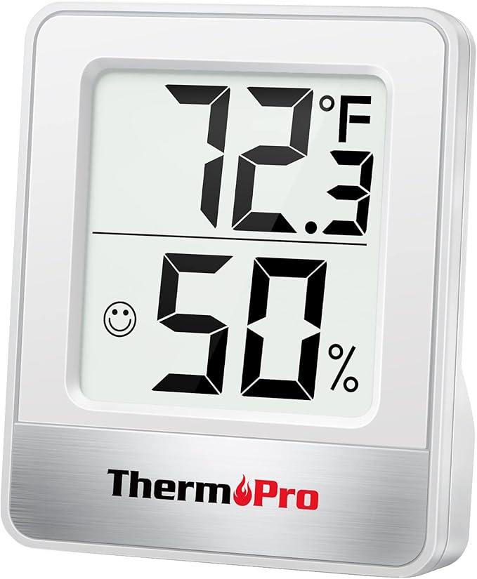 ThermoPro TP49 Digital Hygrometer Indoor Thermometer Humidity Meter Room Thermometer with Temperature and Humidity Monitor Mini Hygrometer Outdoor by ThermoPro